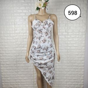 shein large white floral dress